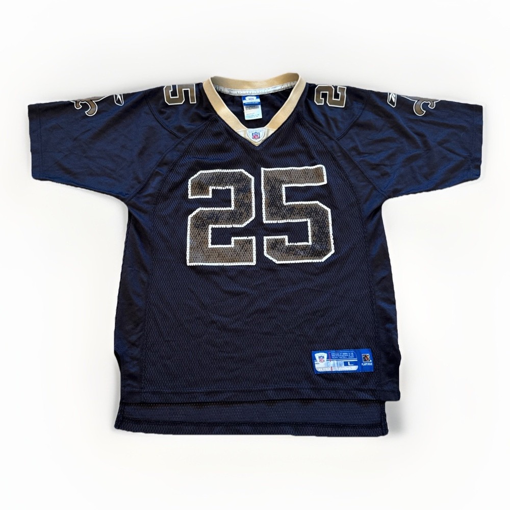 Reggie Bush Jersey Youth L Reebok NFL New Orleans Saints Y2k Football‎